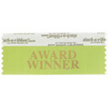 Award Winner Light Green Award Ribbon w/ Gold Foil Print (4"x1 5/8")